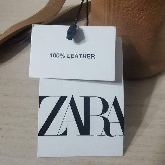Zara Mini Leather Bucket Crossbody Bag - Picture 5 of 11